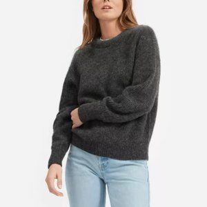 Everlane Alpaca Crew Sweater, Sz M, Heathered Charcoal